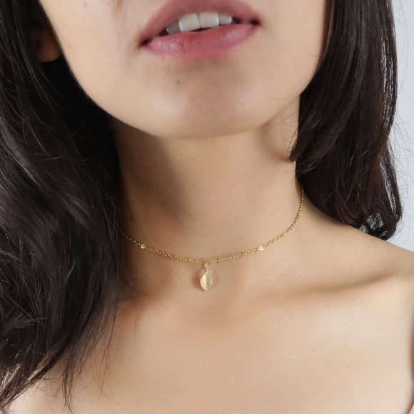 KENNY Choker/ Gold Delicate Choker Necklace - Picture 1 of 5